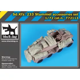   Black Dog T72113 Sd.Kfz 233 Stummel accessories set for Roden makett dioráma kiegészítő (1/72)