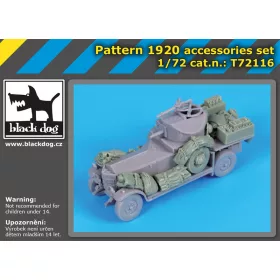   Black Dog T72116 Pattern 1920 accessories set for Roden makett dioráma kiegészítő (1/72)