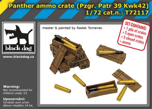 Black Dog T72117 Panther ammo crate makett dioráma kiegészítő (1/72)