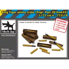   Black Dog T72118 King tiger ammo crate makett dioráma kiegészítő (1/72)