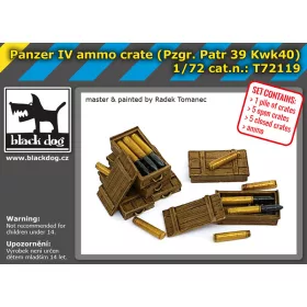   Black Dog T72119 Panzer IV ammo crate makett dioráma kiegészítő (1/72)