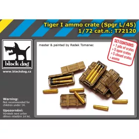   Black Dog T72120 Tiger I ammo crate makett dioráma kiegészítő (1/72)
