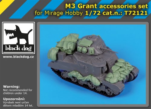 Black Dog T72121 M 3 Grant accessories set Mirage hobby makett dioráma kiegészítő (1/72)