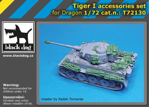 Black Dog T72130 Tiger I accesssories set for Dragon makett dioráma kiegészítő (1/72)