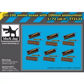   Black Dog T72133 SU-100 ammo boxes with 100mm ammunition makett dioráma kiegészítő (1/72)
