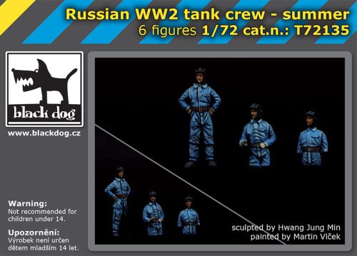 Black Dog T72135 Russian WW II tank crew summer makett dioráma kiegészítő (1/72)