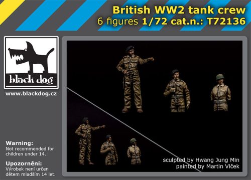 Black Dog T72136 British WW II tank crew makett dioráma kiegészítő (1/72)