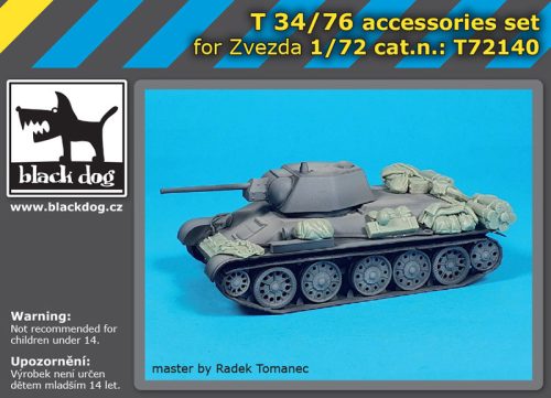 Black Dog T72140 T 34/76 accesories set for Zvezda makett dioráma kiegészítő (1/72)