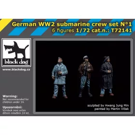   Black Dog T72141 German WW II submarine crew set N°1 makett dioráma kiegészítő (1/72)