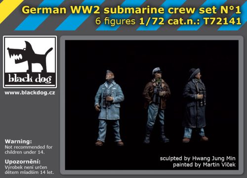 Black Dog T72141 German WW II submarine crew set N°1 makett dioráma kiegészítő (1/72)