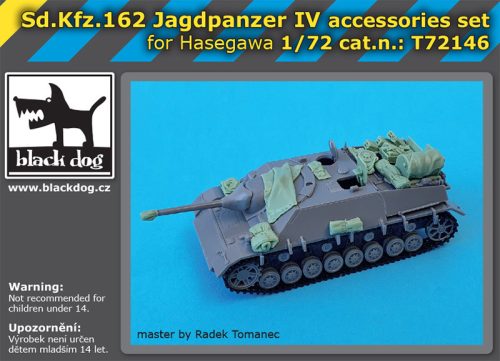 Black Dog T72146 Sd.Kfz 162 Jagdpanzer IV accessories set for Hasegawa makett dioráma kiegészítő (1/72)