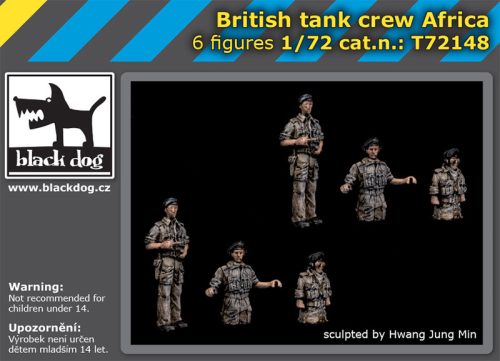 Black Dog T72148British tank crew Africa makett dioráma kiegészítő (1/72)