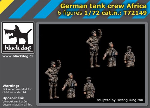 Black Dog T72149German tank crew Africa makett dioráma kiegészítő (1/72)