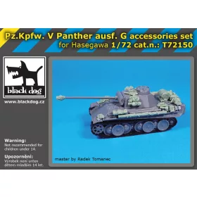  Black Dog T72150 Pz.Kpfw V Pantther Ausf G accessories set for Hasegawa makett dioráma kiegészítő (1/72)