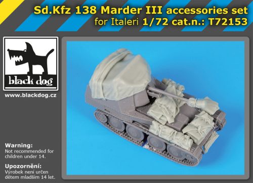 Black Dog T72153 Sd.Kfz 138 Marder III accessories set for Revell makett dioráma kiegészítő (1/72)