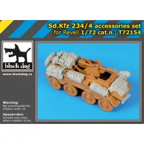   Black Dog T72154 Sd.Kfz 234/4 accessories set for Italeri makett dioráma kiegészítő (1/72)