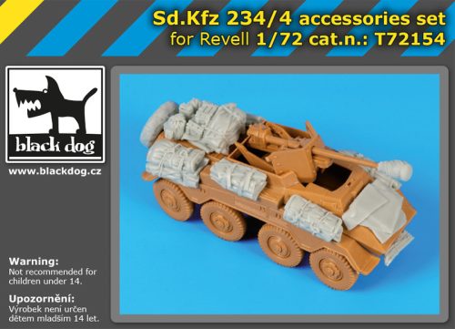 Black Dog T72154 Sd.Kfz 234/4 accessories set for Italeri makett dioráma kiegészítő (1/72)