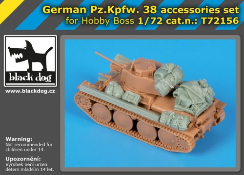 Black Dog T72156German Pz.Kpfw 38 accessories set for HobbyBoss makett dioráma kiegészítő (1/72)