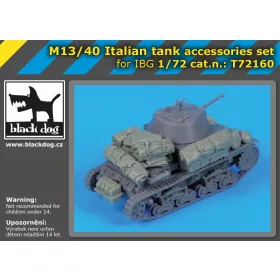  Black Dog T72160 M13/40 Italian tank accessories set for IBG Models makett dioráma kiegészítő (1/72)