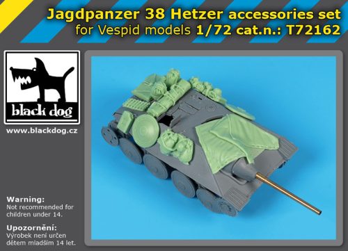 Black Dog T72162 Jagdpanzer 38 Hetzer accessories set for Vespid model makett dioráma kiegészítő (1/72)