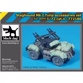   Black Dog T72180 Staghound Mk.I Tulip accessories set makett dioráma kiegészítő (1/72)