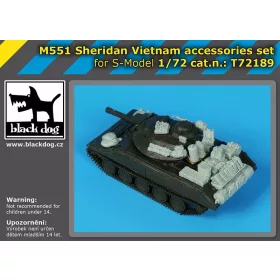   Black Dog T72189 US M551 Sheridan Vietnam makett dioráma kiegészítő (1/72)