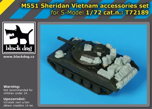 Black Dog T72189 US M551 Sheridan Vietnam makett dioráma kiegészítő (1/72)