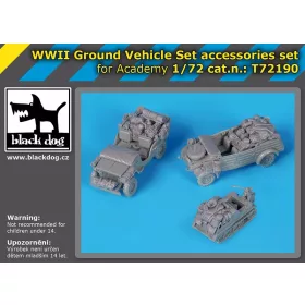   Black Dog T72190 WWII Ground Vehicle Set makett dioráma kiegészítő (1/72)