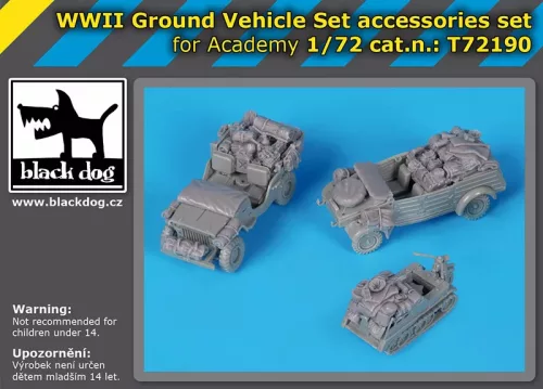 Black Dog T72190 WWII Ground Vehicle Set makett dioráma kiegészítő (1/72)
