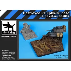   Black Dog D35007 Destroyed Pz.Kpfw 38 base dioráma makett kiegészítő (1/35)