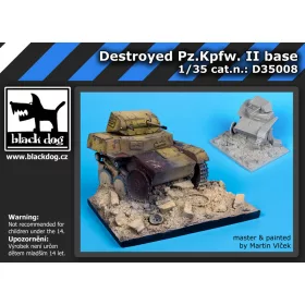   Black Dog D35008 Destroyed Pz.Kpfw II base dioráma makett kiegészítő (1/35)