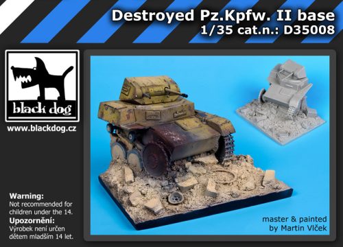 Black Dog D35008 Destroyed Pz.Kpfw II base dioráma makett kiegészítő (1/35)