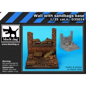   Black Dog D35014 Wall with sand bags base dioráma makett kiegészítő (1/35)