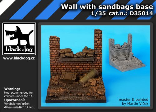 Black Dog D35014 Wall with sand bags base dioráma makett kiegészítő (1/35)