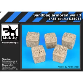   Black Dog D35015 Sandbag armored wall 1 dioráma makett kiegészítő (1/35)