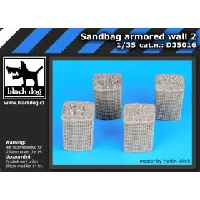   Black Dog D35016 Sandbag armored wall 2 dioráma makett kiegészítő (1/35)