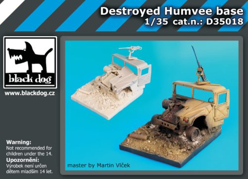 Black Dog D35018 Destroyed Humvee base dioráma makett kiegészítő (1/35)