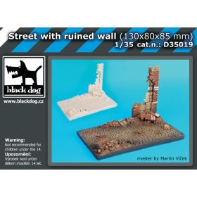   Black Dog D35019 Street with ruined wall dioráma makett kiegészítő (1/35)