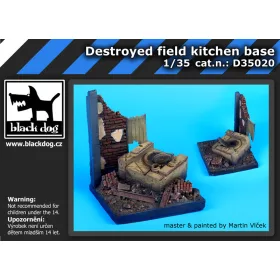   Black Dog D35020 Destroyed field kitchen base dioráma makett kiegészítő (1/35)