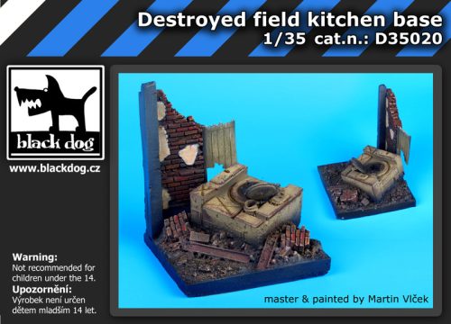 Black Dog D35020 Destroyed field kitchen base dioráma makett kiegészítő (1/35)