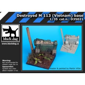  Black Dog D35021 Destroyed M 113 Vietnam base dioráma makett kiegészítő (1/35)