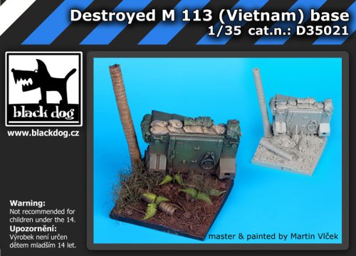 Black Dog D35021 Destroyed M 113 Vietnam base dioráma makett kiegészítő (1/35)