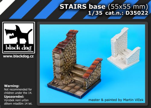 Black Dog D35022 Stairs base (55x55 mm) dioráma makett kiegészítő (1/35)