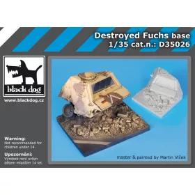   Black Dog D35026 Destroyed Fuchs base dioráma makett kiegészítő (1/35)