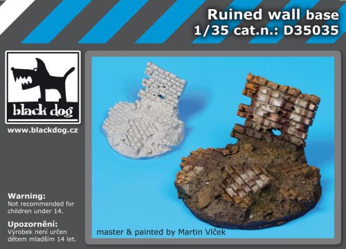 Black Dog D35035 Ruined wall base dioráma makett kiegészítő (1/35)