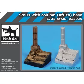   Black Dog D35039 Stairs with column base dioráma makett kiegészítő (1/35)