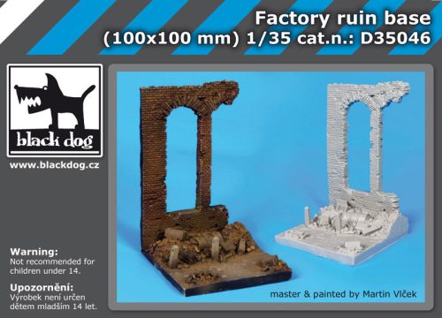 Black Dog D35046 Factory ruin base dioráma makett kiegészítő (1/35)