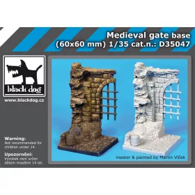   Black Dog D35047 Medieval gate base dioráma makett kiegészítő (1/35)