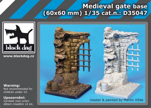 Black Dog D35047 Medieval gate base dioráma makett kiegészítő (1/35)