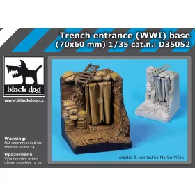   Black Dog D35052 Trench entrance WW I base dioráma makett kiegészítő (1/35)